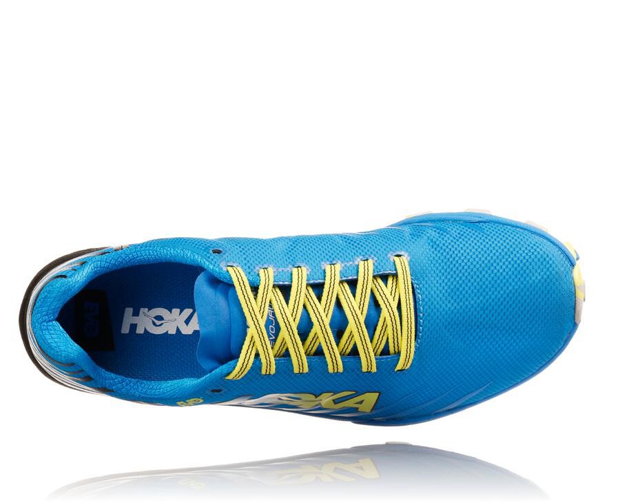 Tenis Hoka One One Trail Hombre Azules - Evo Jawz - DVRU23046